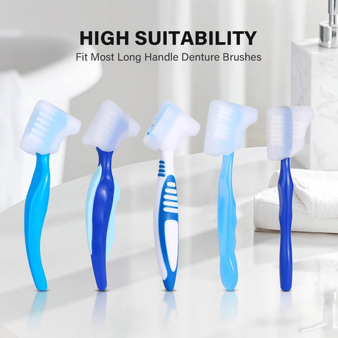 Anbbas Silicone Denture Brush Cover, 2pcs Fit Most Toothbrushes