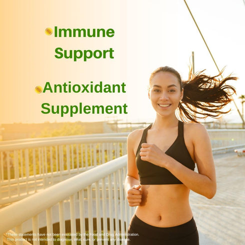 Vitamin E as dl-Tocopheryl Acetate & d-Alpha-Tocopherol Plus Selenium - Antioxidant Supplement for Immune Support &