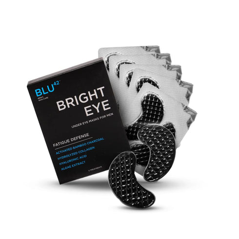 Men's Under Eye Patches – Activated Charcoal Anti-Aging Masks for Dark Circles, Puffiness & Fine Lines