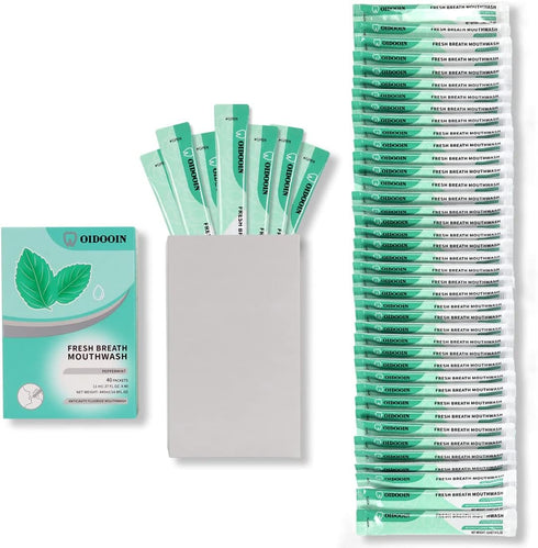 Travel Size Mouthwash, Individual Mini for Fresh Breath, Portable Travel Mouthwash Bulk (Pack of 40)