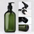 Yebeauty Pump Bottles, 17oz/500ml Liquid Soap Dispenser, Large Empty Plastic Refillable Containers, 2 Pack Green