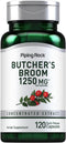 Piping Rock Butchers Broom Capsules | 1250 mg | 120 Count | Herb Root Extract, Non-GMO, Gluten Free
