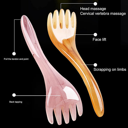 3PCS Head Massager Comb - Scalp Back Muscle Relaxation Gua Sha Massage Tool, Manual Scalp Massagers