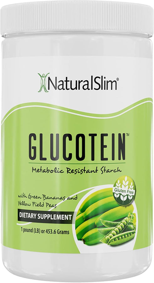 NaturalSlim Resistant Starch with Organic Green Banana Flour and Pea Starch Blend - 16 Servings, Non-GMO & Gluten Free
