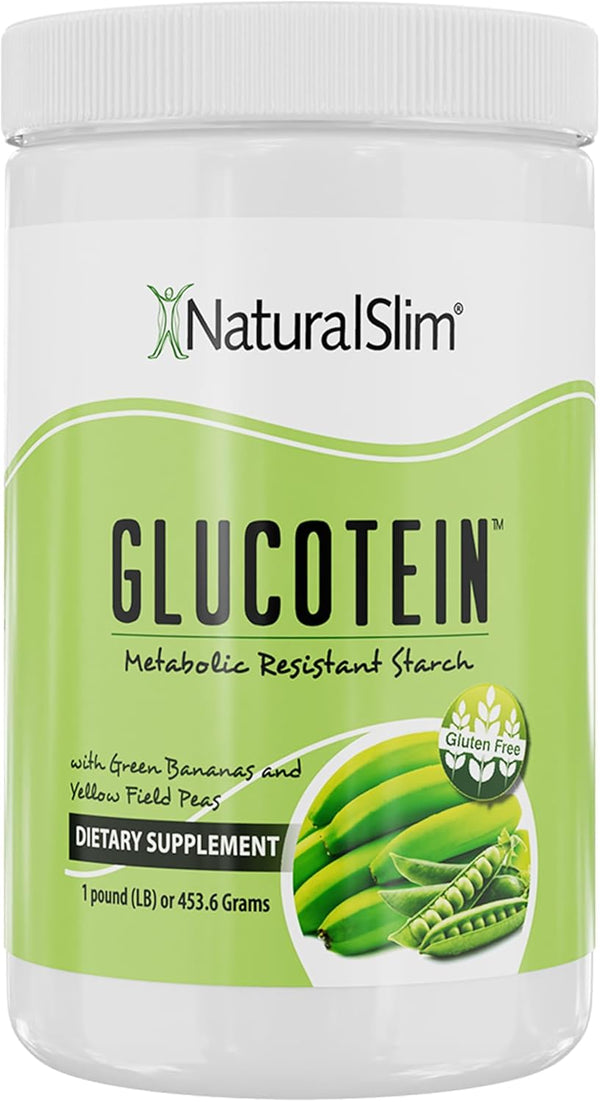 NaturalSlim Resistant Starch with Organic Green Banana Flour and Pea Starch Blend - 16 Servings, Non-GMO & Gluten Free