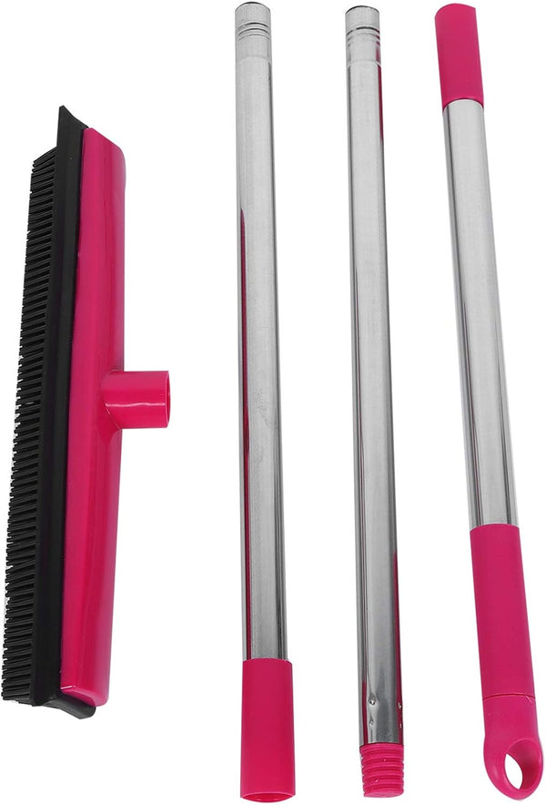 Multifunction Floor Sweeper - Squeegee Edge Cleaning Tool for Floors and Carpets (Pink)