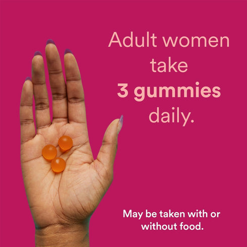 SmartyPants Women's Multivitamin Gummies - 60 Count, Sugar Free with Biotin, Omega 3, Vitamins D3, C, B12, B6, A, K &