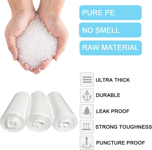 15 Gallon Trash Bags, Strong Tall Kitchen Office Garbage Bags, 22 Micron, 75 Count