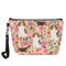 Mumeson Small Toiletry Cosmetic Handy Bag for Women, Pink Floral Beagles Zipper Closure Travel Pouch