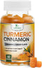 Turmeric Curcumin Gummies with Cinnamon & Ginger, 60 Vegan Non-GMO Capsules for Joint Support