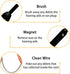 4 PCS Hearing Aid Cleaning Kit with Brush, Wax Loop, and Vent Cleaner for Headphones Amplifier