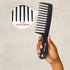 HYOUJIN Black Large Wide Tooth Detangler Paddle Brush, Best Styling Comb for Curly, Wet, Long Hair