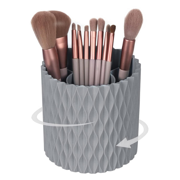 Makeup Brush Holder Organizer, 360° Rotating Multi-Functional Pen Holder for Desk