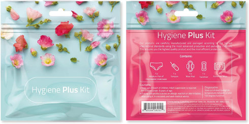 Hygiene Plus Period Kit with Disposable Underwear (Medium) Menstrual Kit with Tampon, Pad & Pantyliner Feminine Hygiene