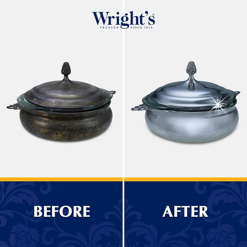 Wright's Silver Cleaner and Polish Cream, 8 Ounce, Ammonia Free, Gently Cleans Jewelry, Pewter, and Silver