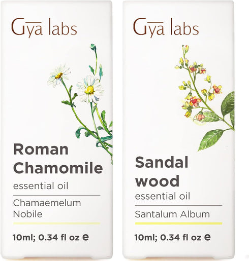 Roman Chamomile Essential Oil for Diffuser & Sandalwood Essential Oils for Diffuser