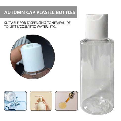 Soft 'N Style Set of 7 Empty Travel Size Bottles, Refillable Cosmetic Container Toiletry Bottles