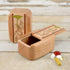 Large Cherry Wood Pill Box with Elegant Ginkgo Inlay - Handmade in the USA