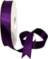Morex Ribbon Double Face Satin Ribbon 7/8" X 50 YD Plum for Gift Wrapping, Birthday Cards, Crafts