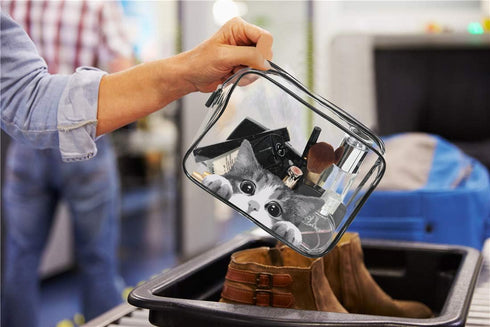 Waterproof Plastic Toiletry Bags & Makeup Cases - Clear PVC Travel Accessories Organizer for Men and Women