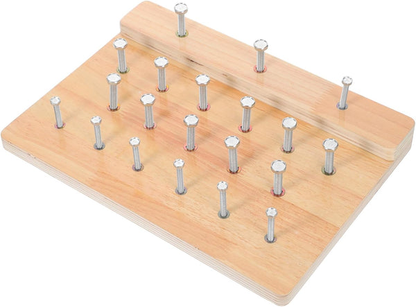 Toyvian Wooden Finger Rehabilitation Board Hand Therapy Plate for Fine Motor Skills