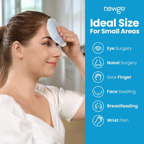 NEWGO Small Ice Packs for Injuries, 6 Pack Round Ice Packs for Face, Hot and Cold Gel Compress for Pain Relief