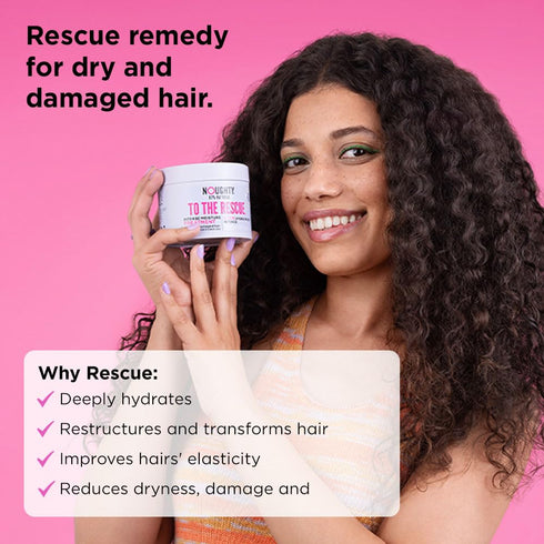 Noughty 97% Natural To The Rescue Treatment Mask, 300ml, Hydrating Formula for Dry, Frizzy & Damaged Hair