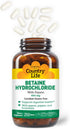 Country Life Betaine Hydrochloride with pepsin 600 mg - 250 Tablets