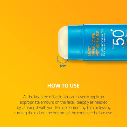 SCINIC Super Active Airy Sun Stick SPF50+ PA++++, 0.53oz (15g), Korean Skincare with Strong UV Protection