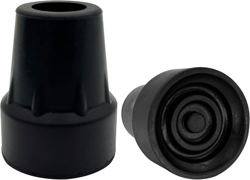 Replacement Cane Tips, 3/4 Inch, Black for Walking Canes