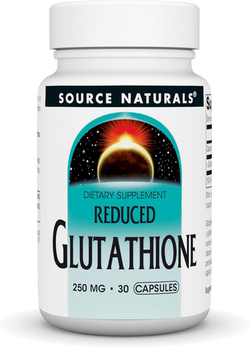 Source Naturals Glutathione, 250mg, 30 Capsules, Supplement for Liver Support