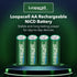 4 AA Rechargeable NiCD Battery, 1.2V 1000mAh High Capacity