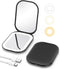 Gospire Lighted Travel Makeup Mirror, 3X Magnification Rechargeable Mini Mirror with Adjustable Light - Black