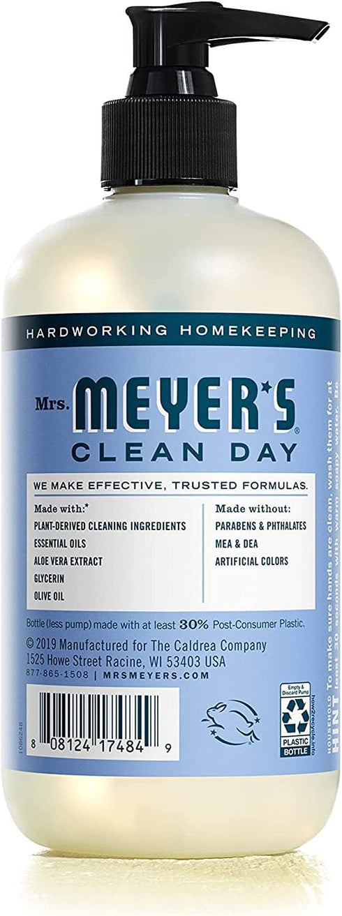 Set, 3 Mrs. MEYER'S Kitchen Dish Soap, Hand Soap, and Multi-Surface Cleaner, CT (Bluebell)