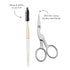 Tweezerman Brow Shaping Scissors and Brush, Stainless Steel Eyebrow Trimming