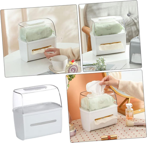 RoTape box1PcBox Acrylic tissue box, desktop tissue Wet and Dry TissueBox Baby Wipes Case Phone Holder Tissue Case