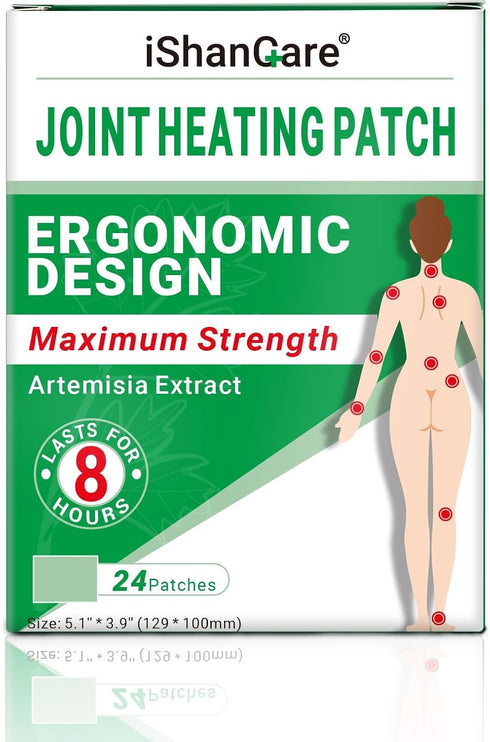 Pain Patches, 24 Count Fast Acting Heat Patches for Joint Soreness, 8 Hour Deep Soothing for Knee, Back, Neck, Shoulder