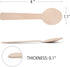 LotFancy Mini Wooden Spoons, Pack of 100, 4 inch Length, Disposable Tasting Sampling Spoons, Biodegradable Compostable Eco-friendly Birchwood Taster Spoons