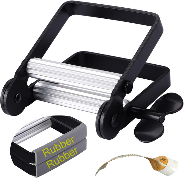 Toothpaste Squeezer, Metal Tube Squeezer for Artist, Hair Salon, Painter (Black)