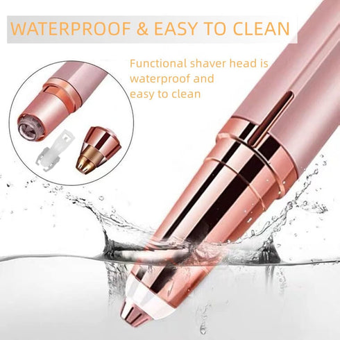 Women's Electric Eyebrow Hair Remover, LED Light, Stainless Steel Blade, Rechargeable, Multi-Functional