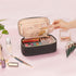 OCHEAL Small Black Cosmetic Bag, Portable Cute Travel Makeup Pouch for Women & Girls, Makeup Brush Organizer