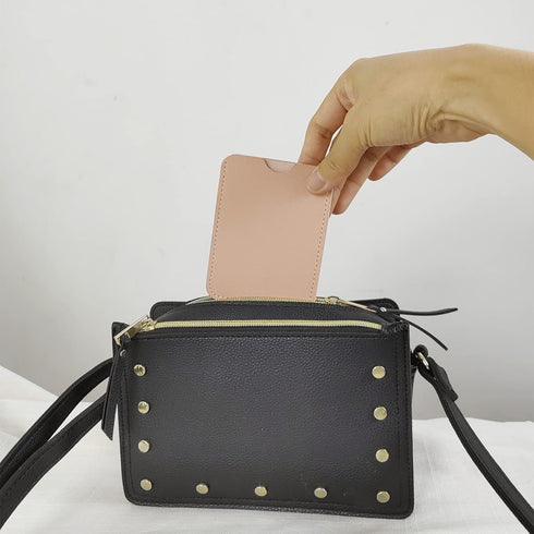 Sleek Black Birth Control Pill Case Holder - Slim Wallet Design