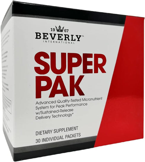 Beverly International Super Pak, 30 Packs, High-Potency Multivitamin, Daily Pack for Energy, Performance, Immune System