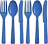 Party Dimensions Plastic Blue Cutlery Combo, Pack of 48, 48 count