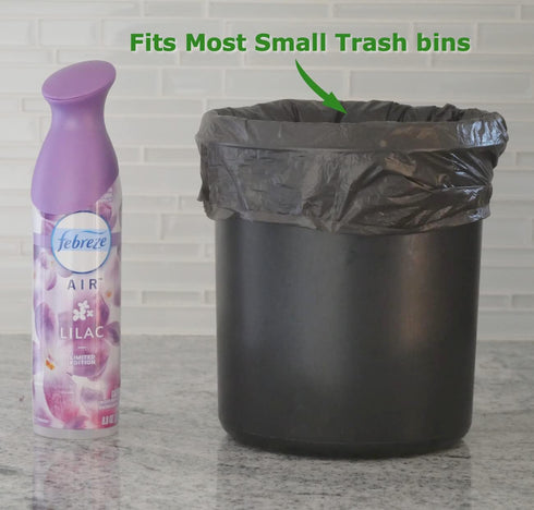 2-4 Gallon Small Black Trash Bags, 440 Count, Bathroom Garbage Bags for Home and Office