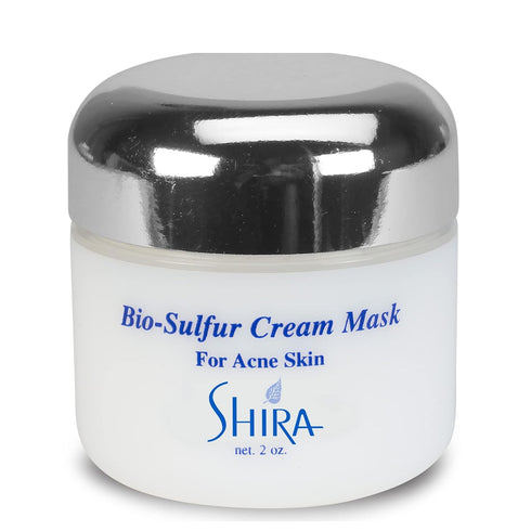 Shira Solar Energy Bio Sulphur Face Mask 2oz with Sulphur & Organic Aloe Vera for Acne-Prone Skin Care