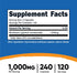 Nutricost Monolaurin 1000 mg (120 Servings, 240 Capsules) - Gluten-Free, Non GMO, Vegan