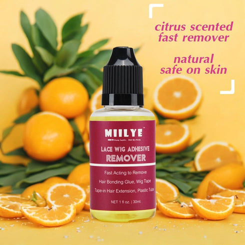 MIILYE Wig Glue Remover - 2 Bottles Tape in Hair Extensions Solvent for Adhesive Residue, Lace Front Wig, and Cosmetic