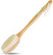 Body Scrubber with Soft and Stiff Natural Bristles, Dual-Sided Long Handle Shower Brush for Bath