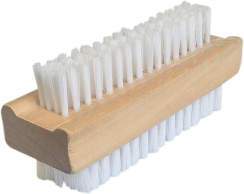 Lola Products Hand & Nail Brush | Heavy Duty Dual Sided, Soft & Stiff, Solid Wood, Cleans Hands & Fingernails